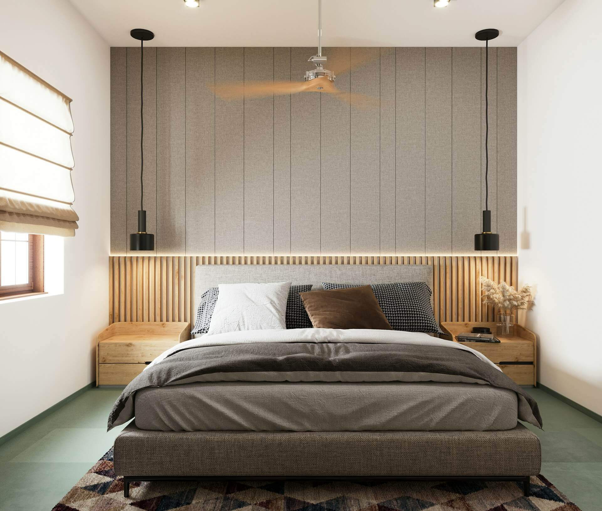 Rustic Modern Bedroom Ideas: Mixing Raw Wood with Clean Lines