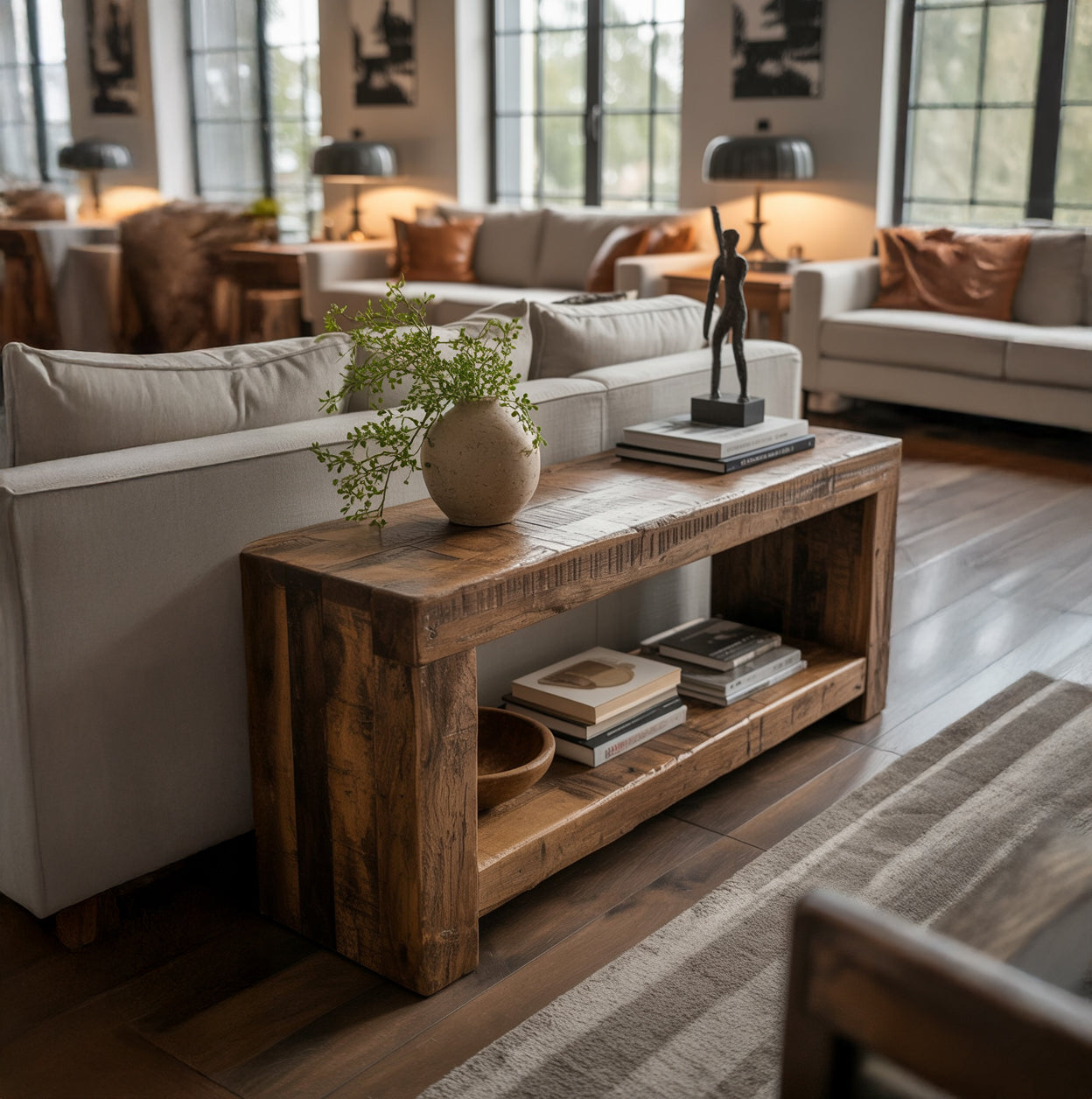 Console Table Behind Couch - Styling Ideas and Sizing - Ashdeco
