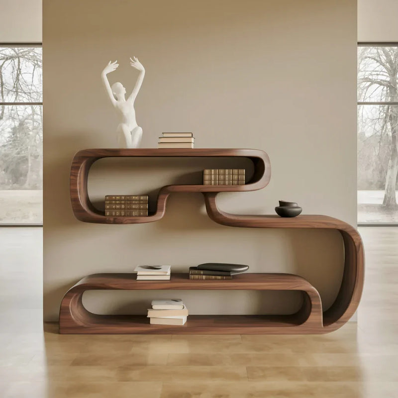 Modern Room Divider Bookshelf – Open Shelving for Living Room
