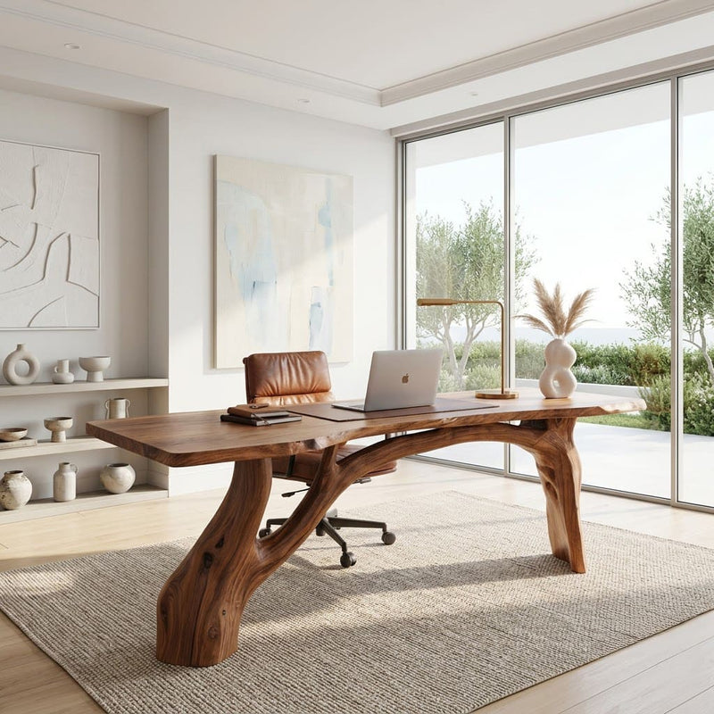 Modern writing desk crafted from solid wood