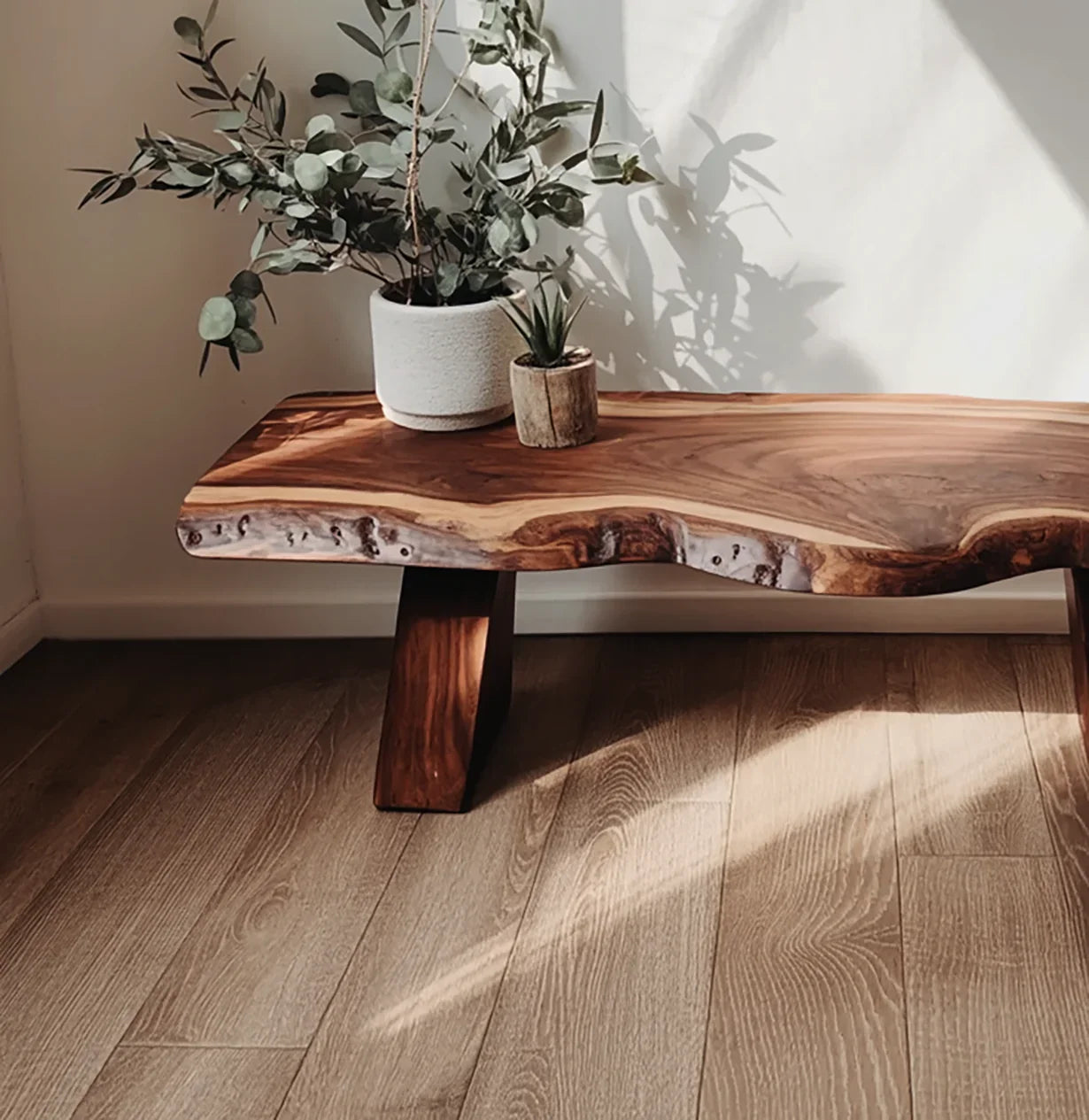 Handcrafted wooden bench for hallway seating with durable solid wood construction