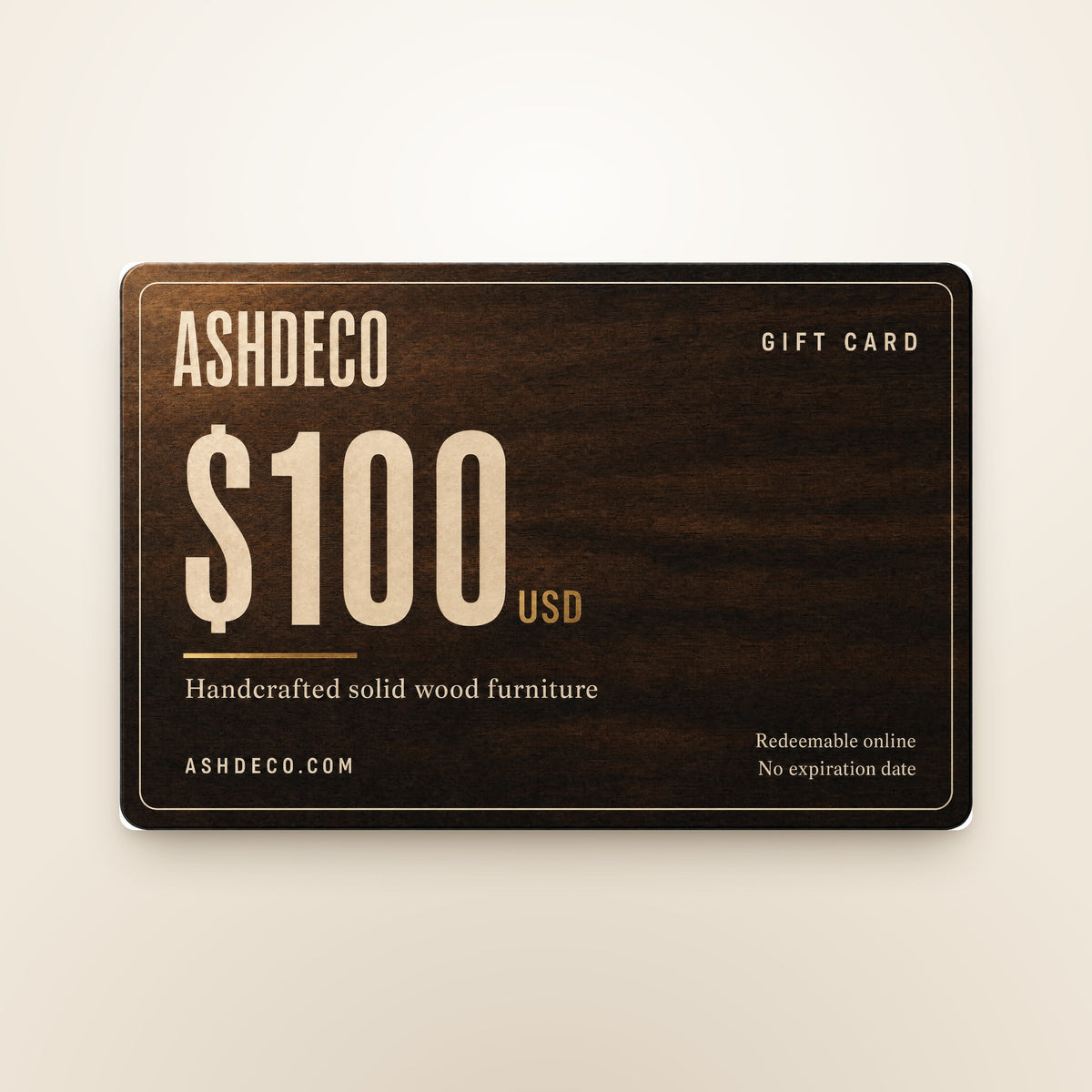 Ashdeco gift card $100