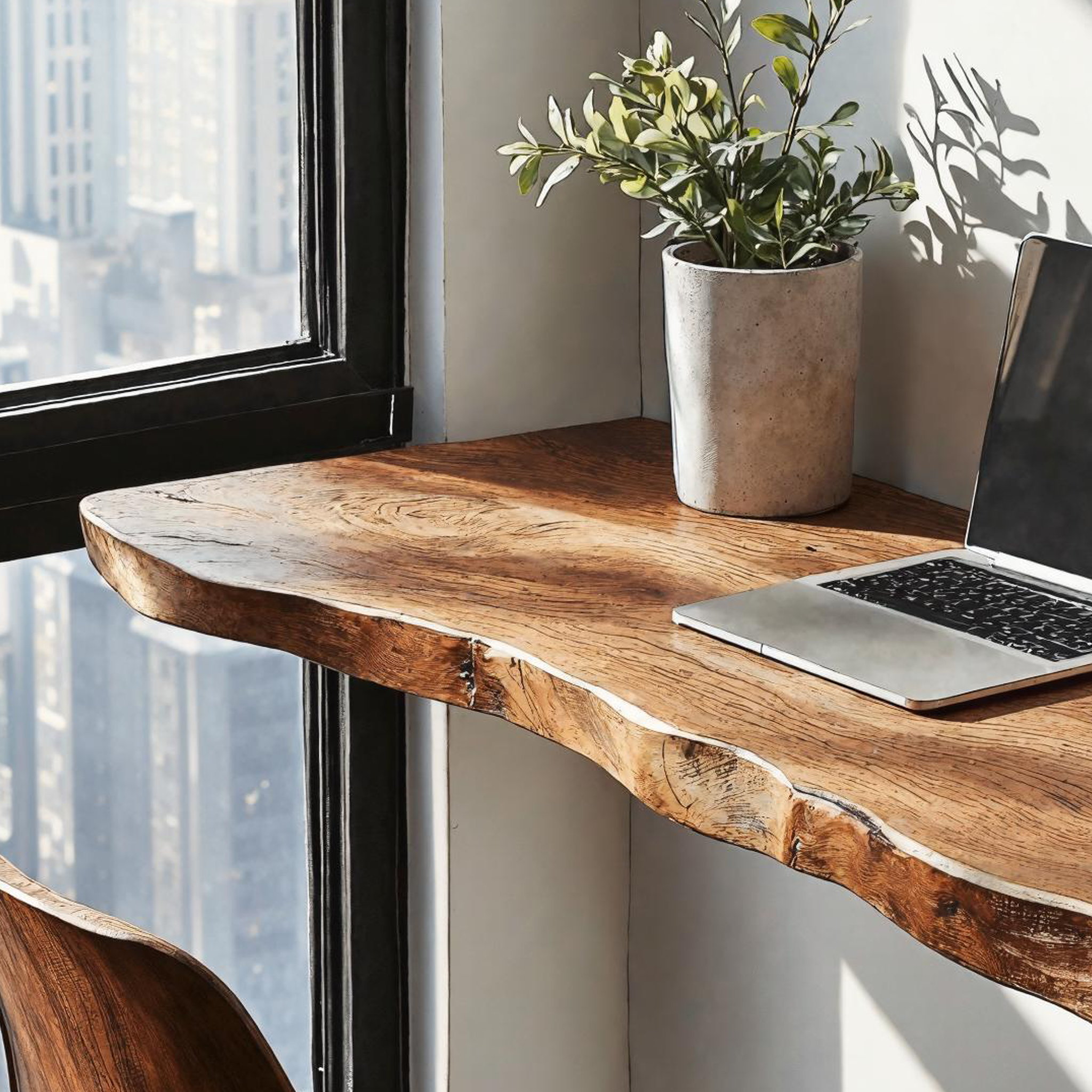 Rustic Wooden Floating Table For Practical Furniture Choices SILDTFLD026