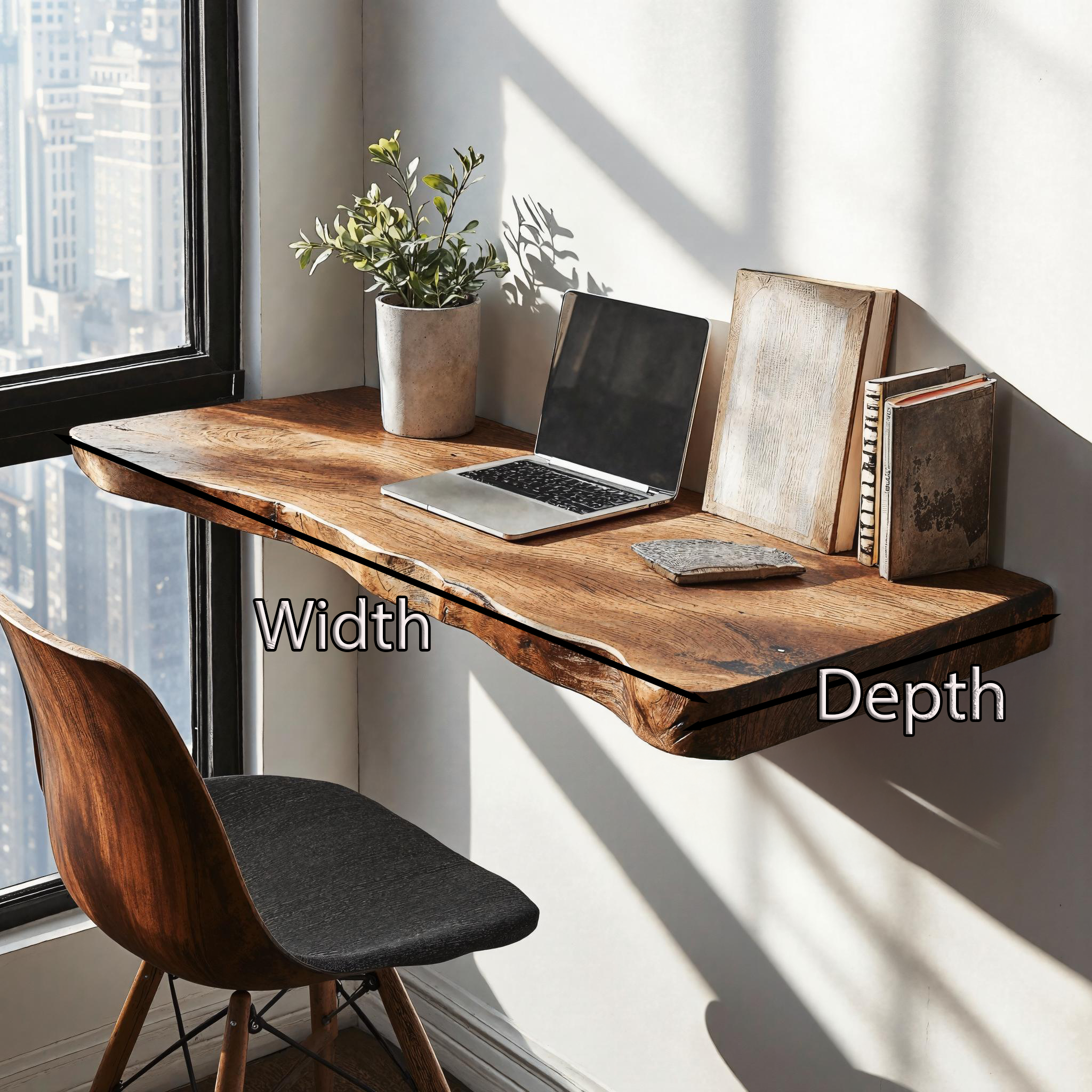 Rustic Wooden Floating Table For Practical Furniture Choices SILDTFLD026