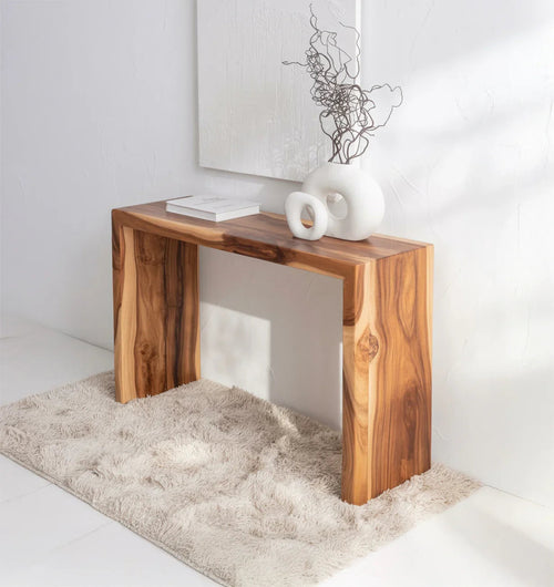 Live Edge Console Table: When Organic Wood Works in a Modern Home