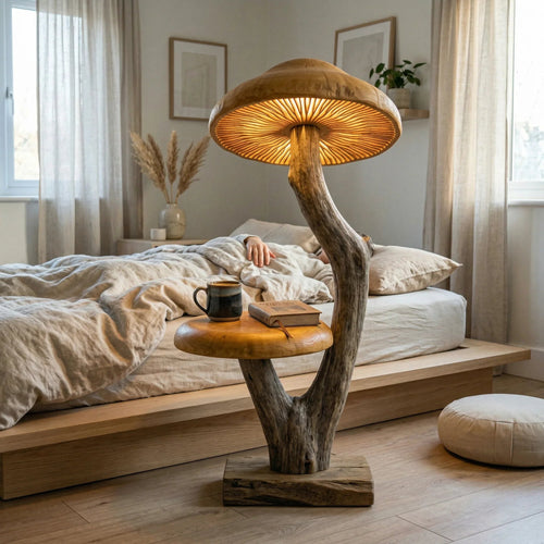 How to Style a Driftwood Floor Lamp Without Making the Room Feel Heavy
