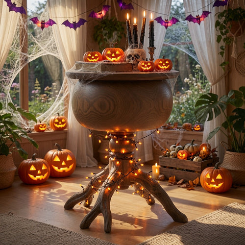How to Style a Tree Root End Table for Halloween: Rule of 3