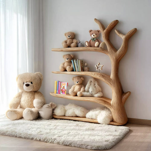 Tree Bookshelf for Nursery - Safe, Natural & Montessori-Friendly