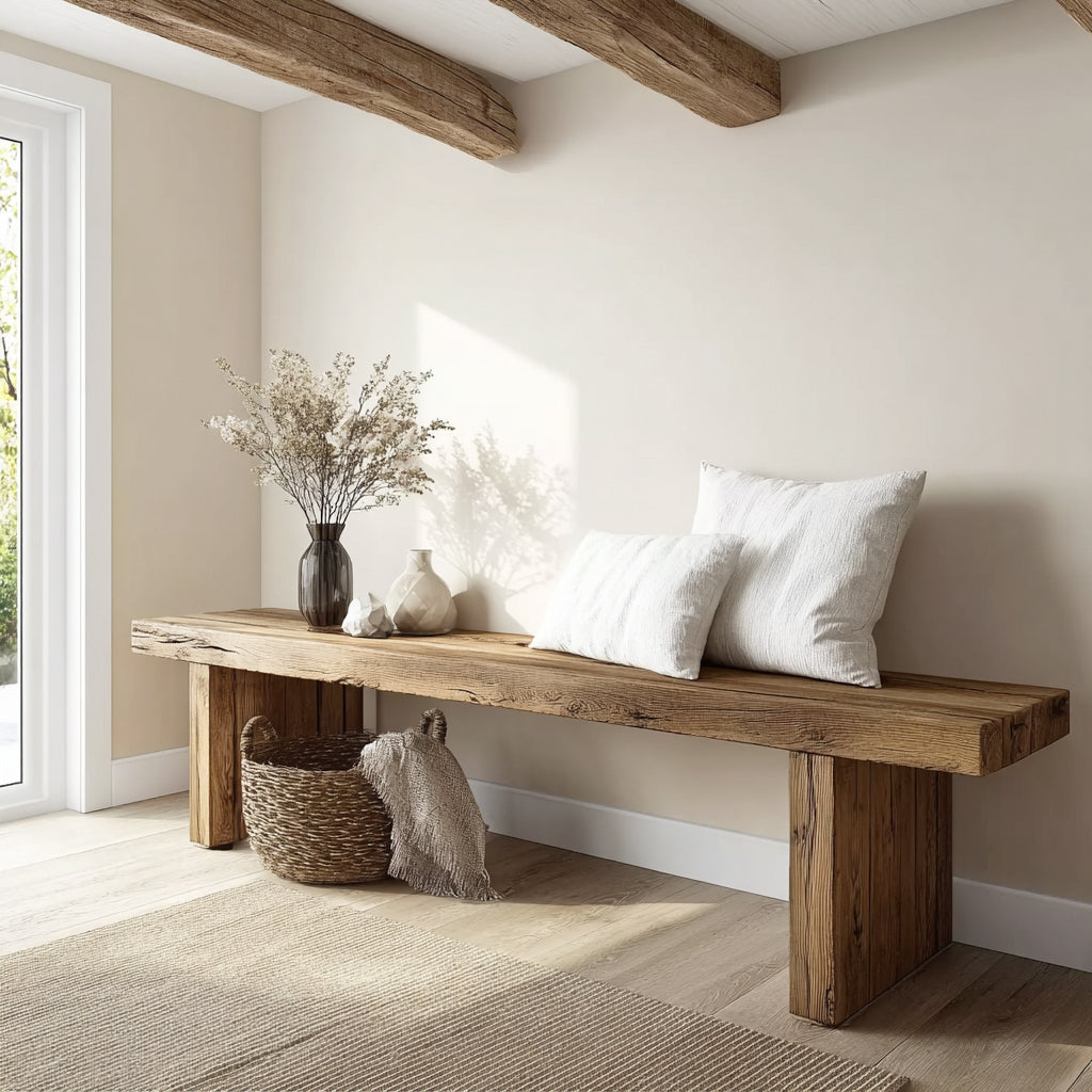 Rustic Console Table - Farmhouse and Natural Wood Styles