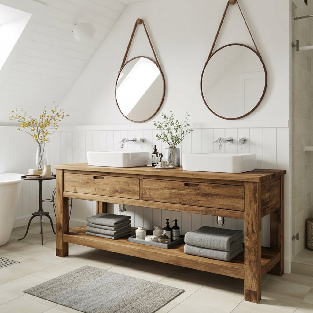Mid Century Bathroom Vanity - Retro Style Modern Function - Ashdeco