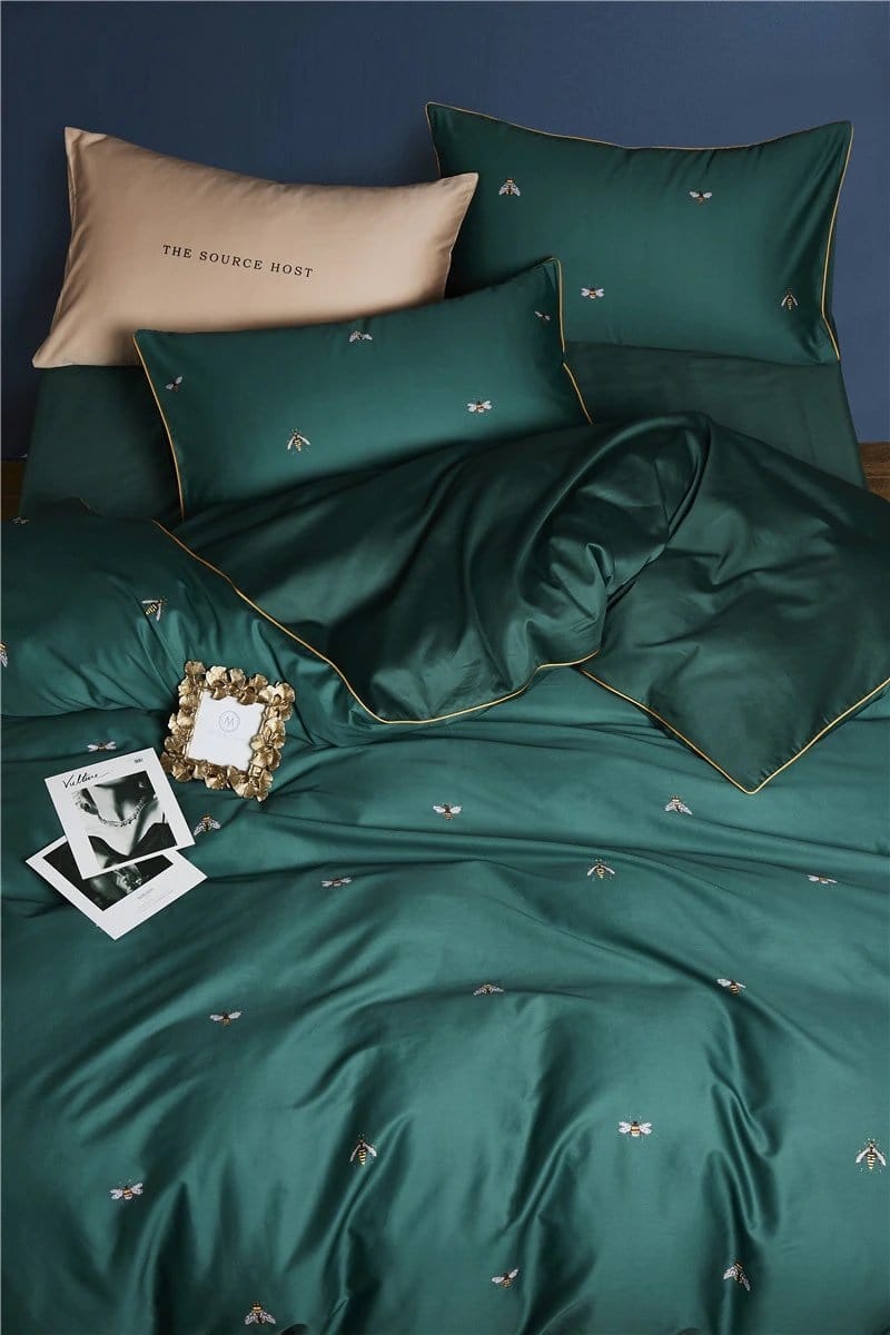 Modern Green Duvet Cover Set