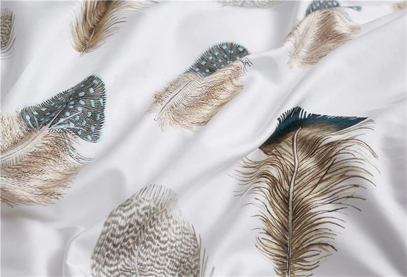 Elegant Feather Duvet Cover Set