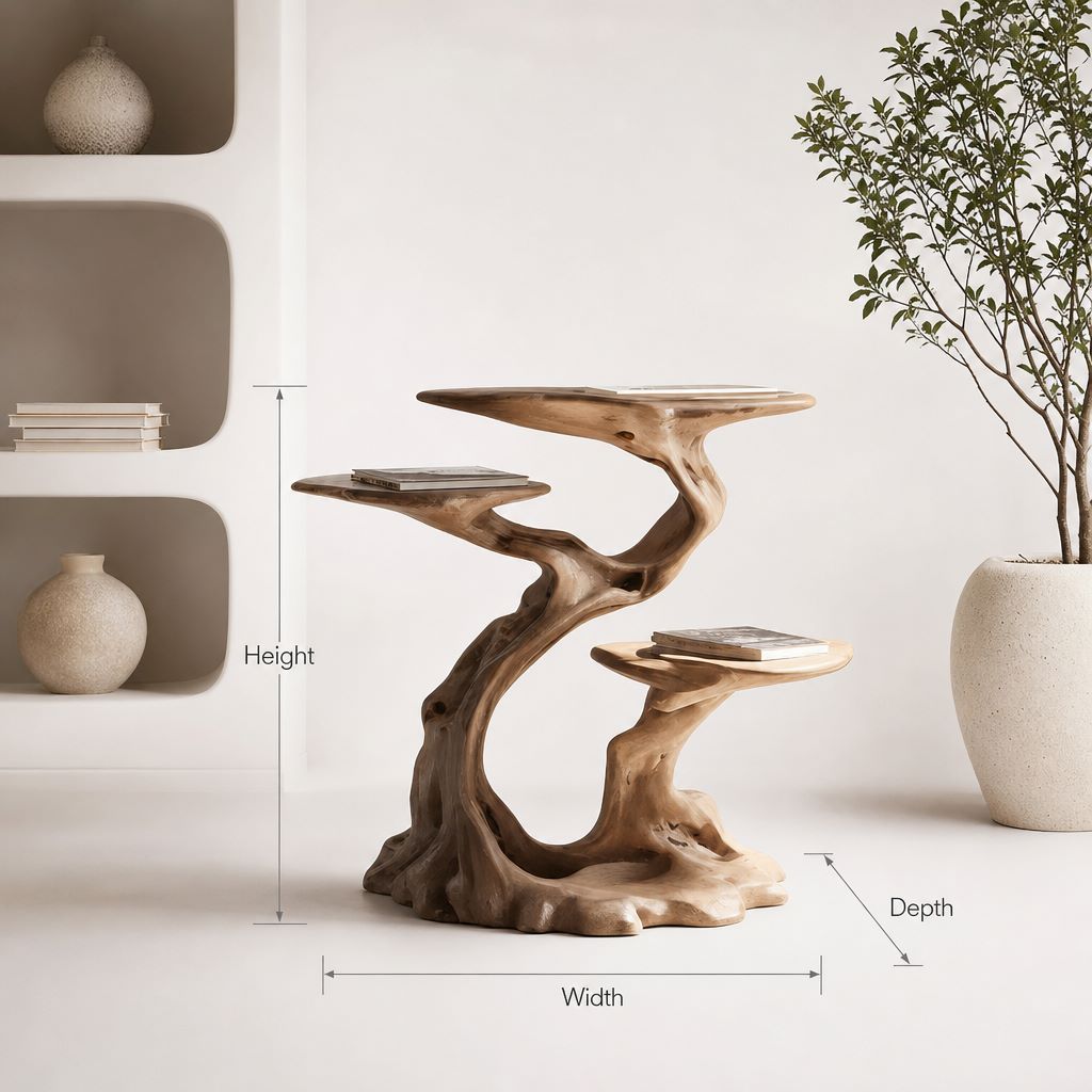 Solid Wood Record Player Stand with Vinyl Storage – Mid-Century Modern Turntable Console