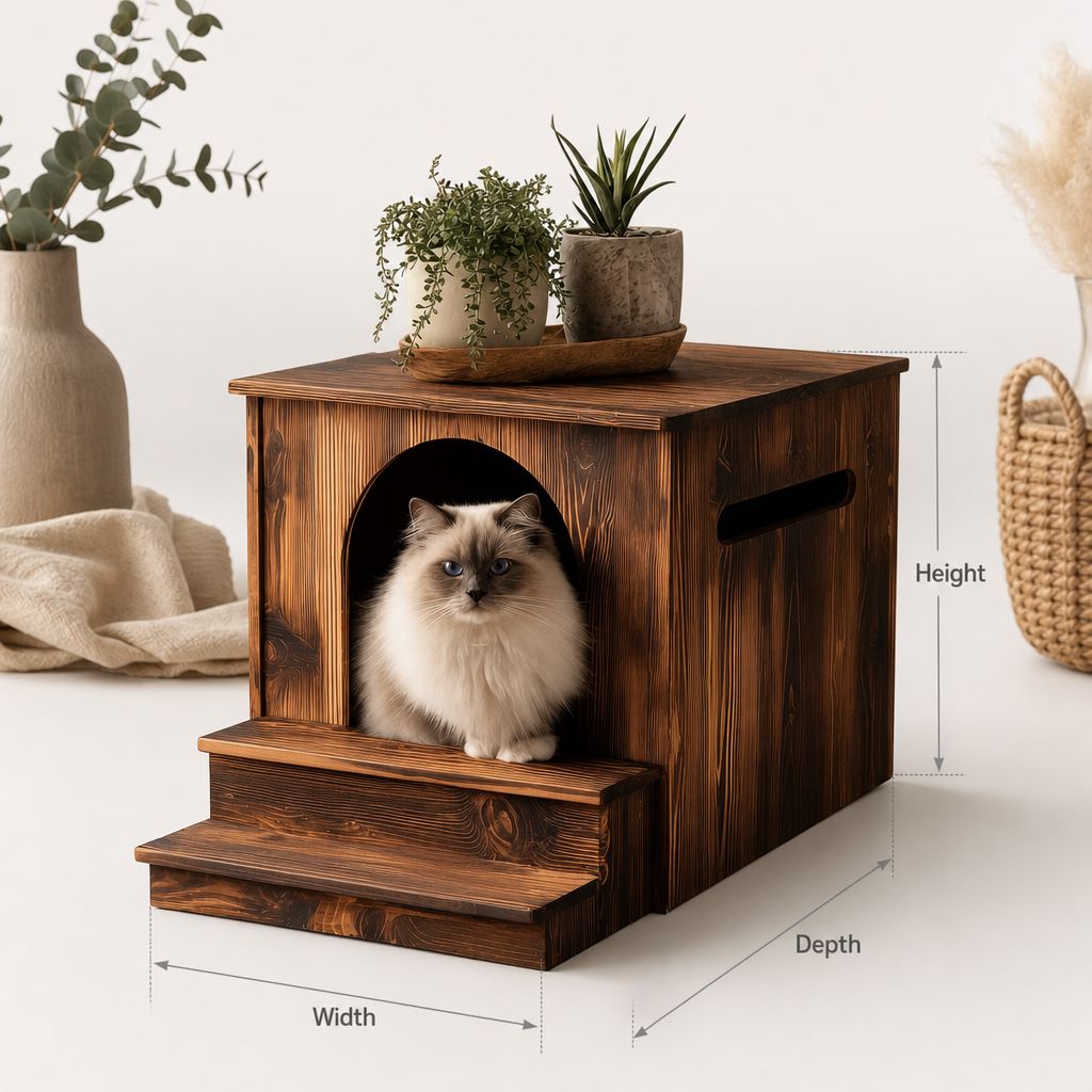 Modern Nightstand with Built-In Pet Bed – Hidden Cat House for Bedroom or Small Apartment