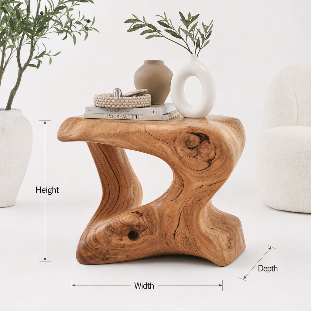 Rustic Farmhouse Bedside Table – Handmade Wooden Nightstand with Drawer