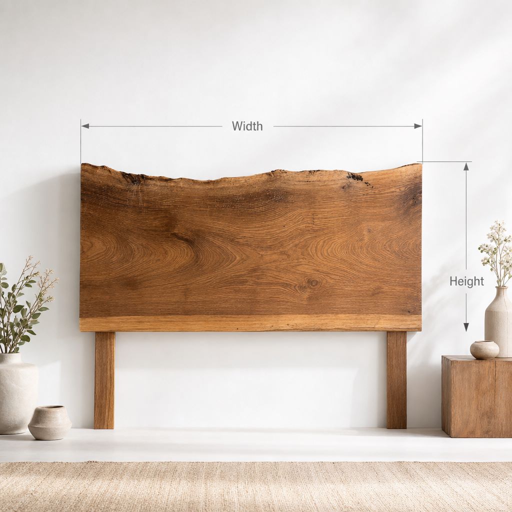 Artisan Live-Edge Headboard A Timeless Natural Statement
