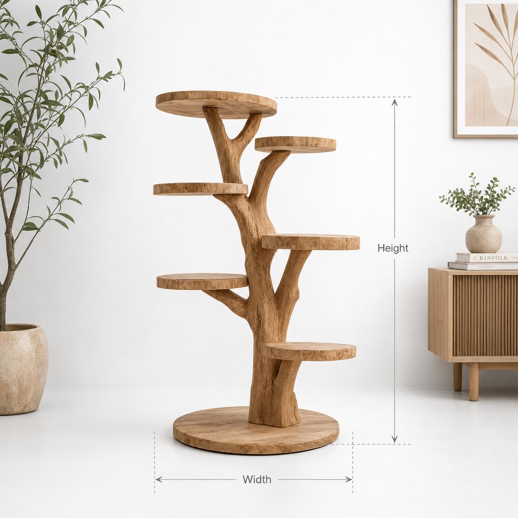 Rustic cat tree featuring a robust natural base and multiple climbing tiers.