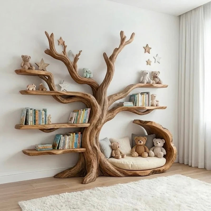 Handcrafted Solid Wood Nursery Decor & Kids' Library