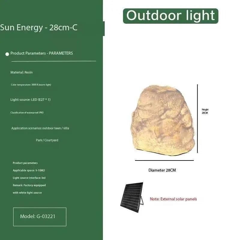 Unique Garden Stone Outdoor Light