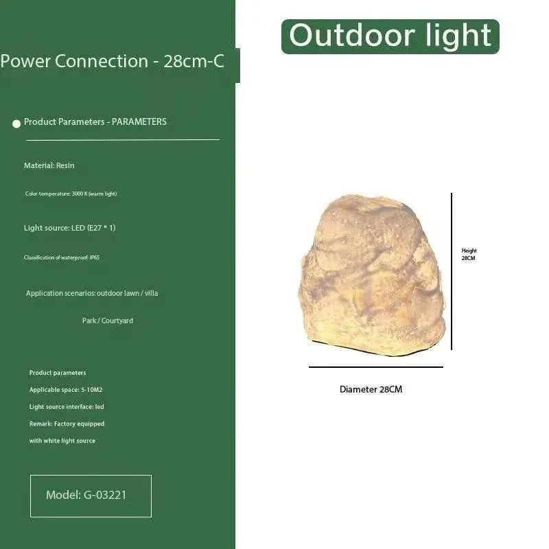 Unique Garden Stone Outdoor Light