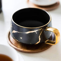 Sleek Black & White With Gold Touch Mug