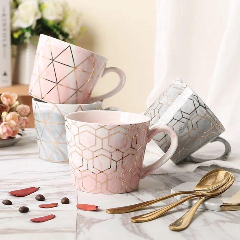 Modern Gold Tile Mug