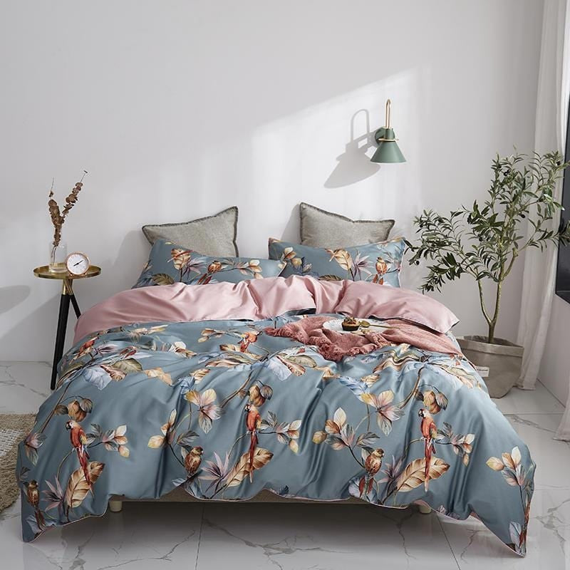 Infinity Blue & Pink Duvet Cover Set