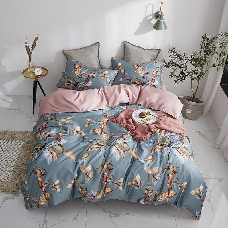 Infinity Blue & Pink Duvet Cover Set