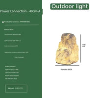 Unique Garden Stone Outdoor Light