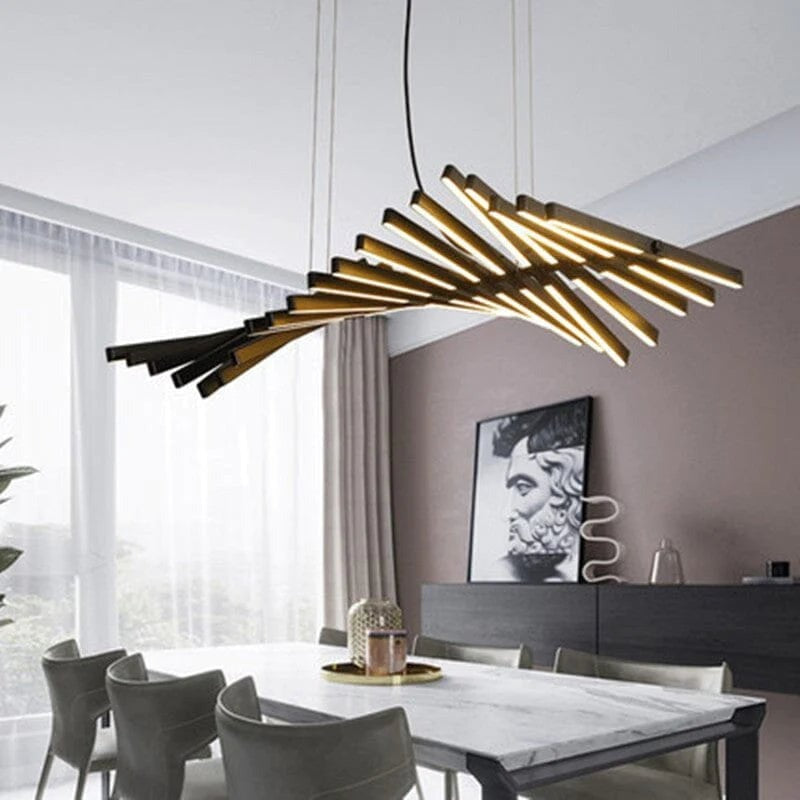 Elegant Spiral Rib Chandelier