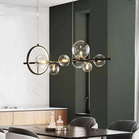 Elegant Bubble Glass Linear Chandelier