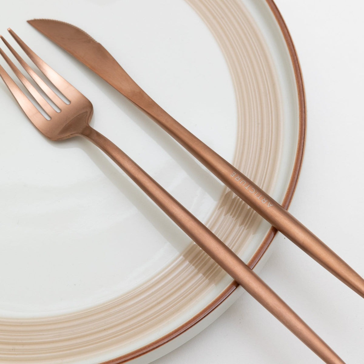 Luxurious Rose Gold Dinnerware Set