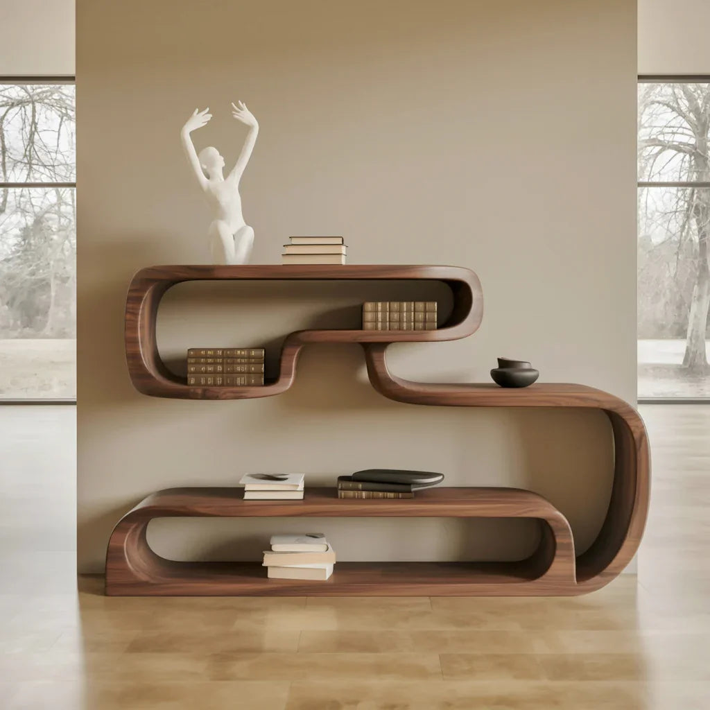 Modern Room Divider Bookshelf – Open Shelving for Living Room