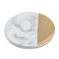 Minimalist White Marble Coaster