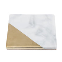 Minimalist White Marble Coaster