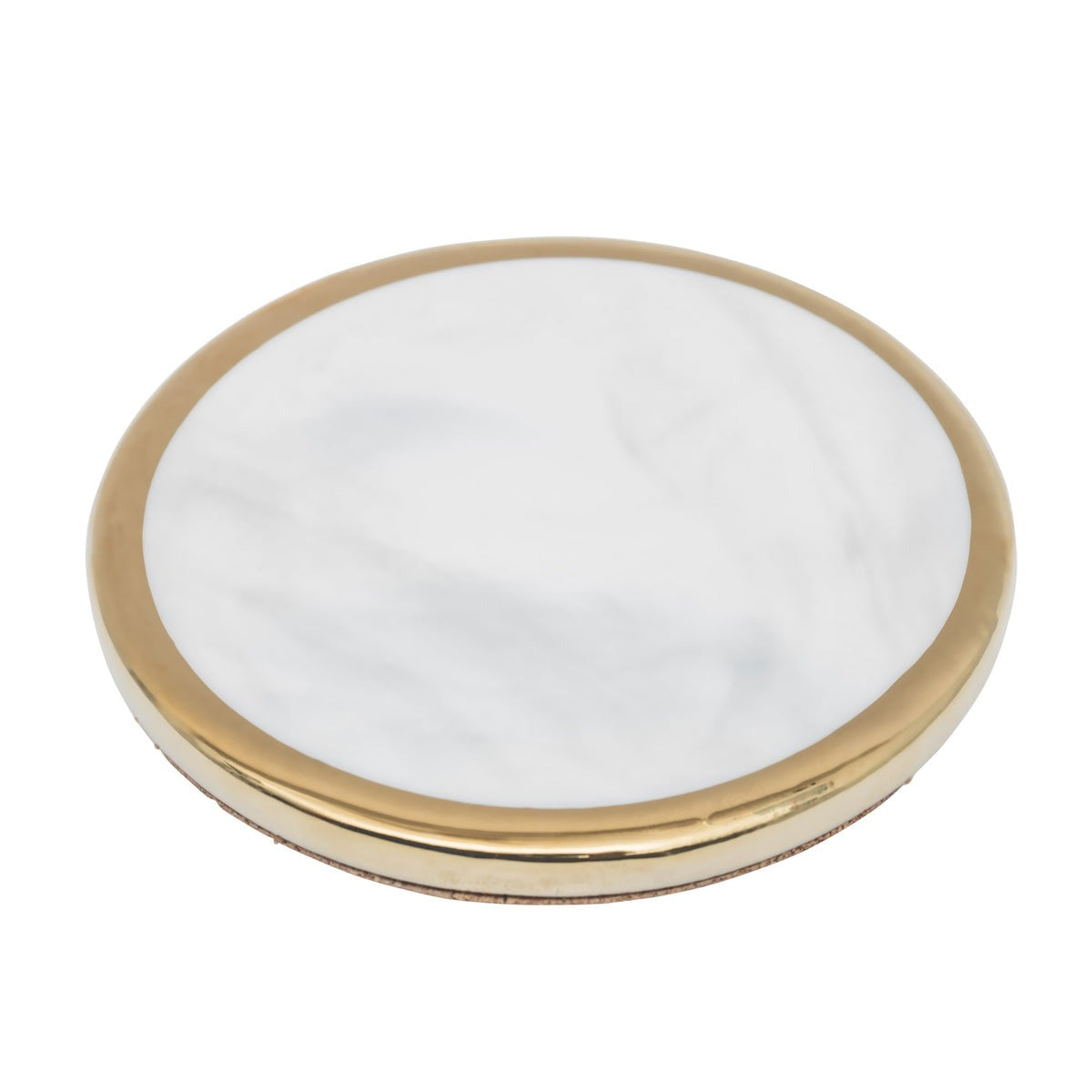 Minimalist White Marble Coaster