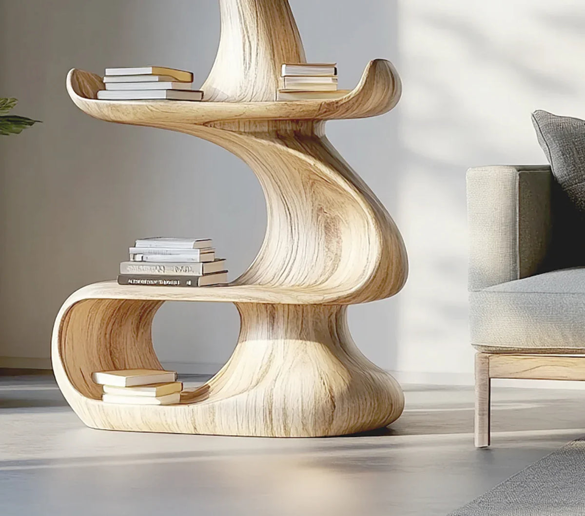 Artistic wall shelf for modern home decor