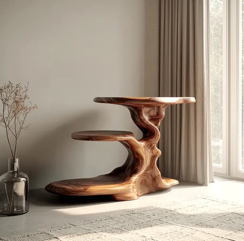 Free Standing Rustic End Table Reading Nook