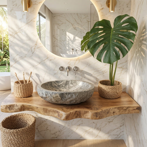 Farmhouse Solid Wood Vanity For Classic Bathroom