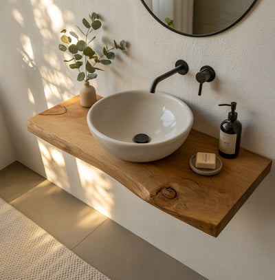 Floating Wood Bathroom Vanity – Handcrafted Elegant Design