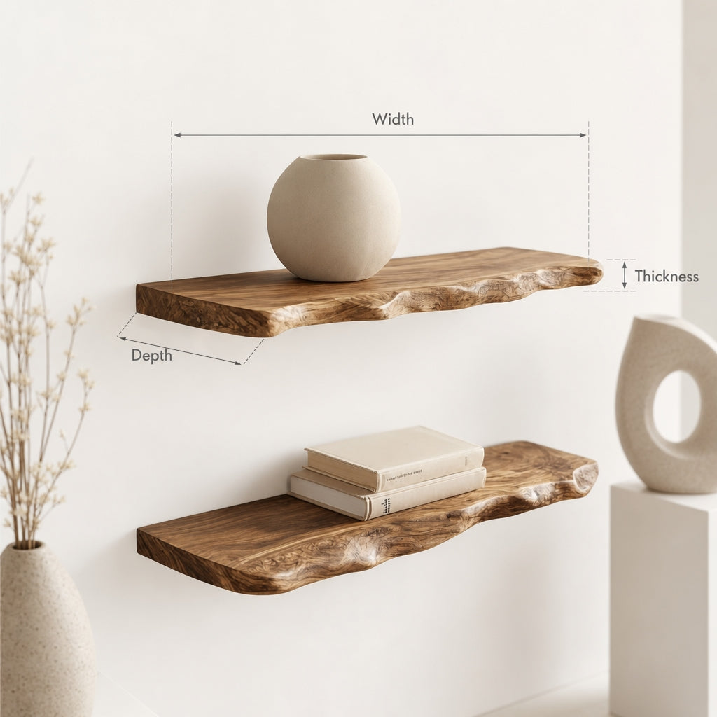 Floating Edge Shelves Live Edge Shelves Living Decor
