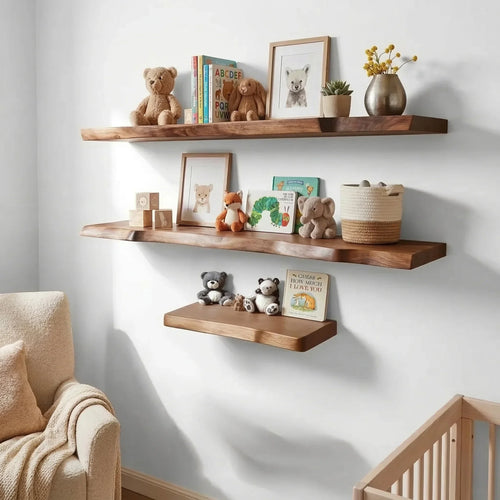 Solid Wood Nursery Shelf – A Timeless Personalized Gift for Kids’ Rooms