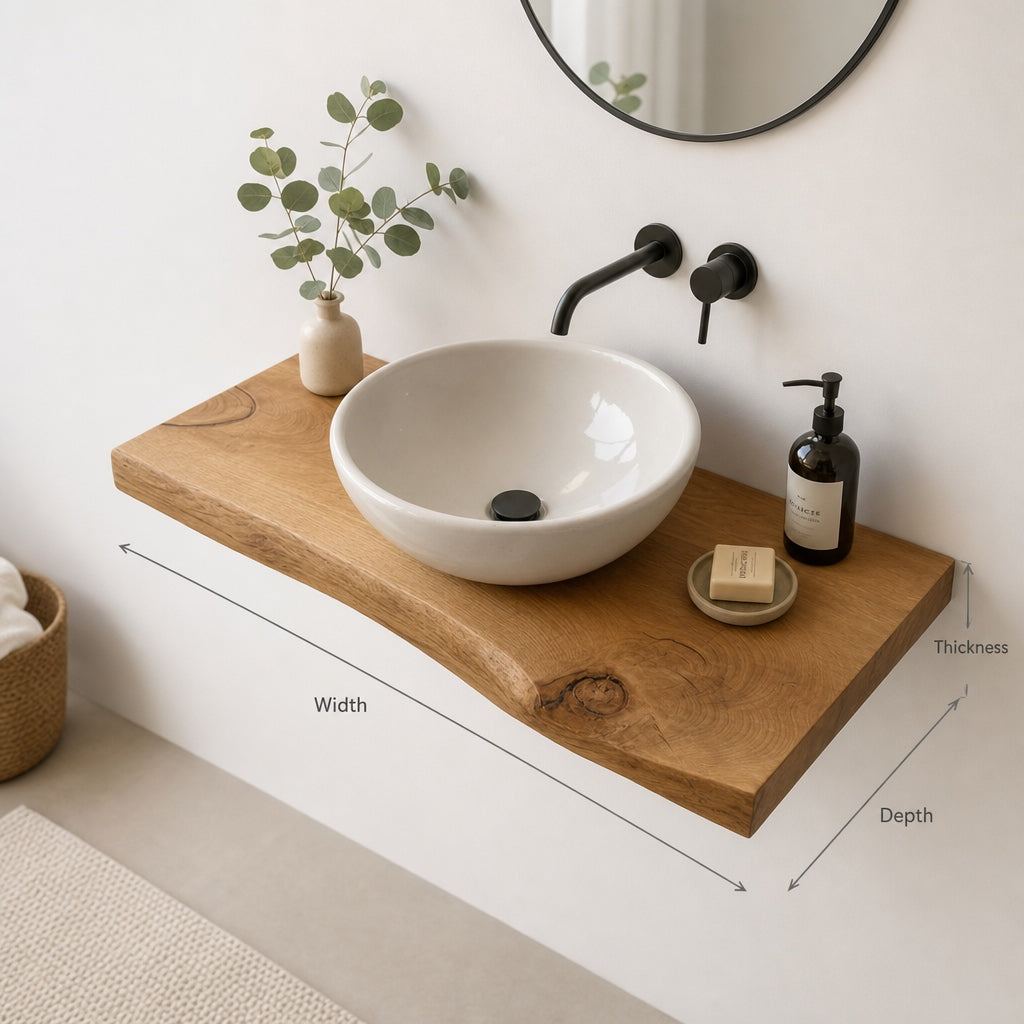 Floating Wood Bathroom Vanity – Handcrafted Elegant Design