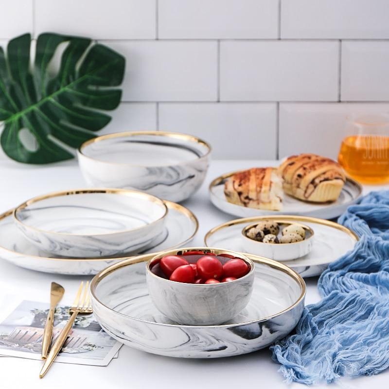 Deluxe Marble Dinnerware Set