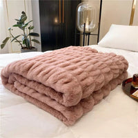 Fluffy Faux-Fur Blanket Throw