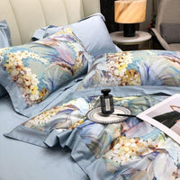 Elegant Pastel Blue Duvet Cover Set