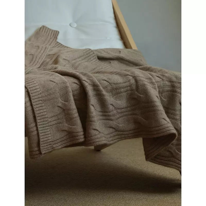 Elegant Cashmere Blanket Throw