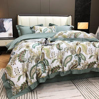 Unique Sage Queen Duvet Cover Set