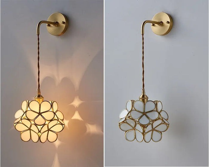 Elegant Flora Glass Wall Light