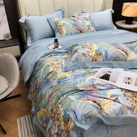 Elegant Pastel Blue Duvet Cover Set